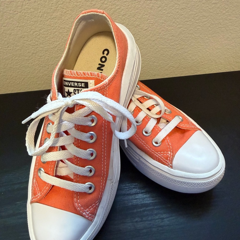 Converse Vibrant Orange Canvas Sneakers